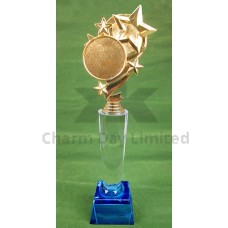 合金四星柱 水晶座