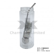 杯子+不鏽鋼吸管